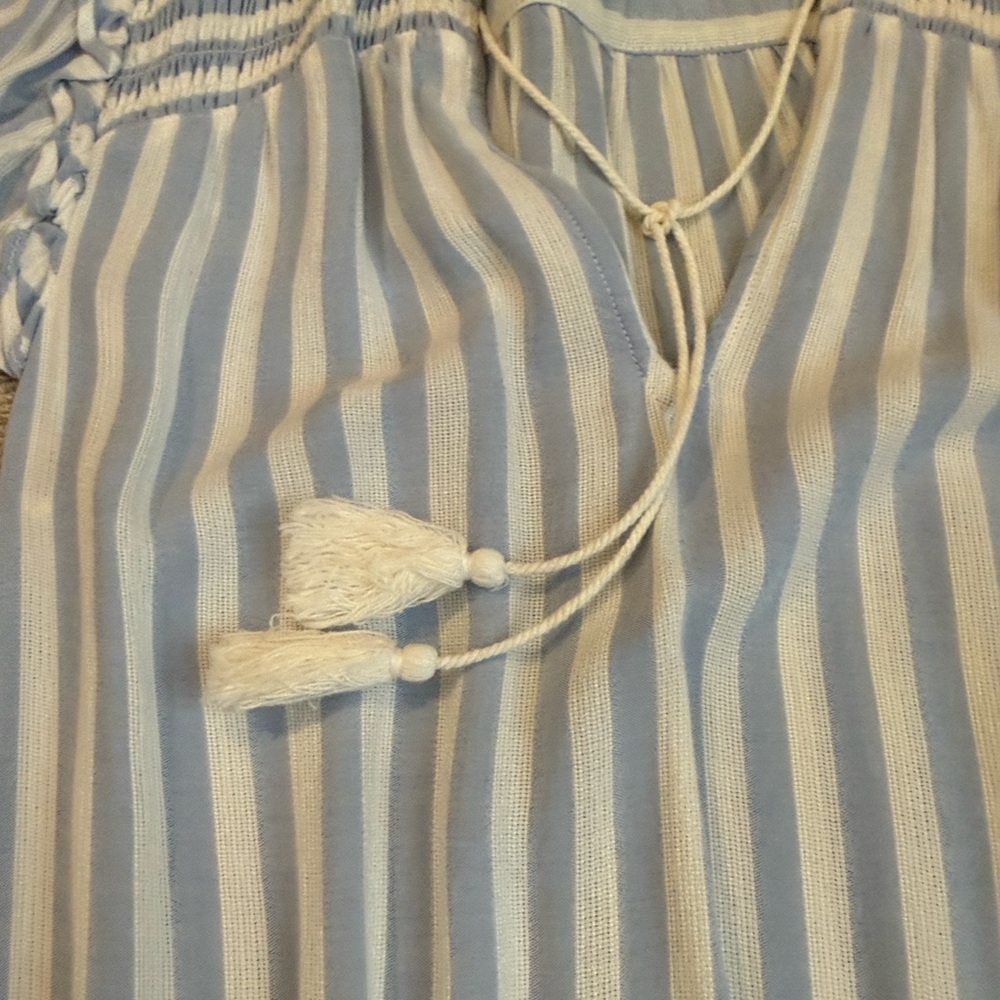 PAIGE Christina Blue and White Striped Dress, small - Picture 6 of 8